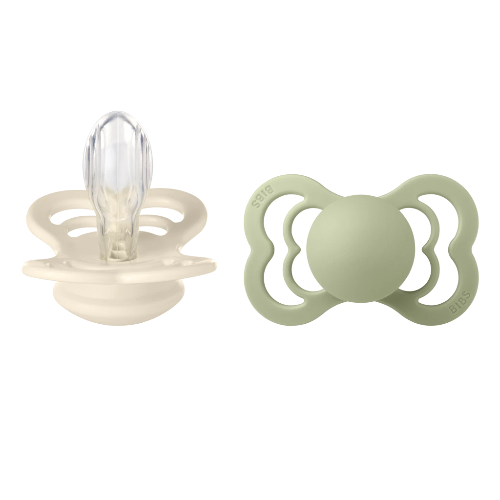 BIBS SUPREME SILICONE SAGE&IVORY,VELIČINA 2
