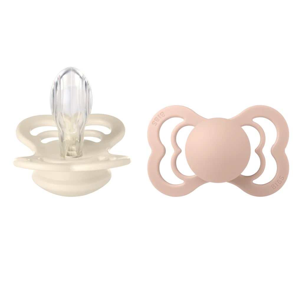 BIBS SUPREME SILICONE BLUSH&IVORY,VELIČINA 2