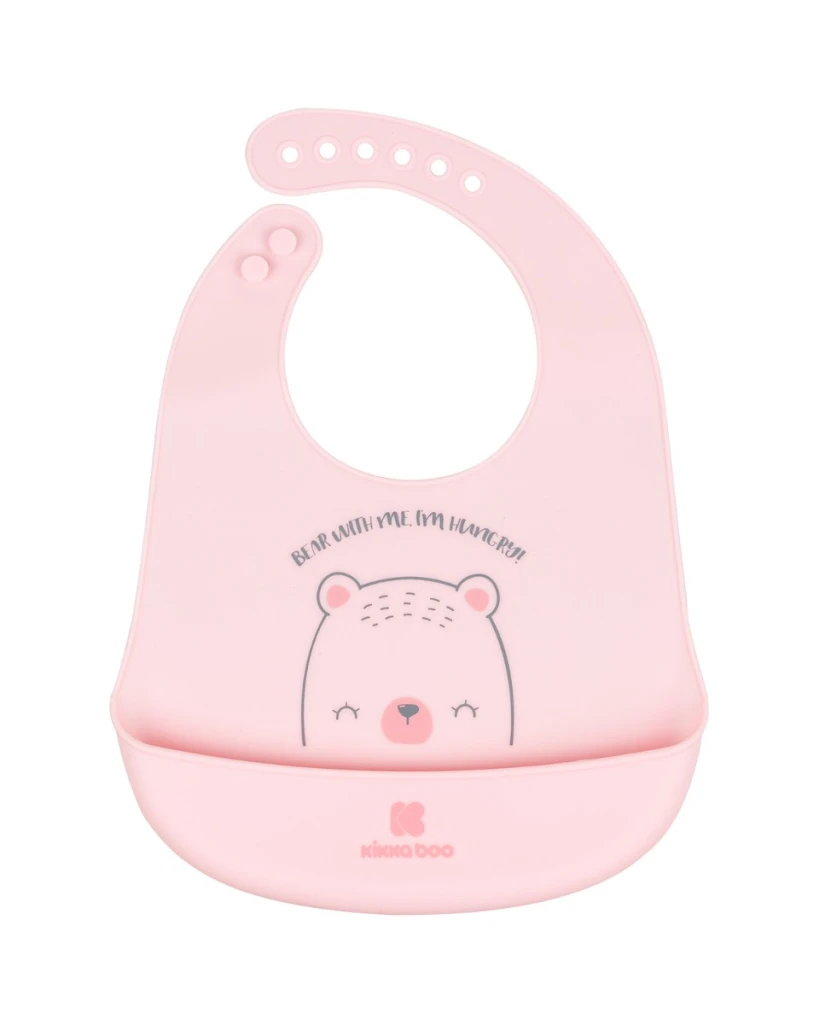 KIKKA BOO SILIKONSKI SIPERAK BEAR WITH,PINK