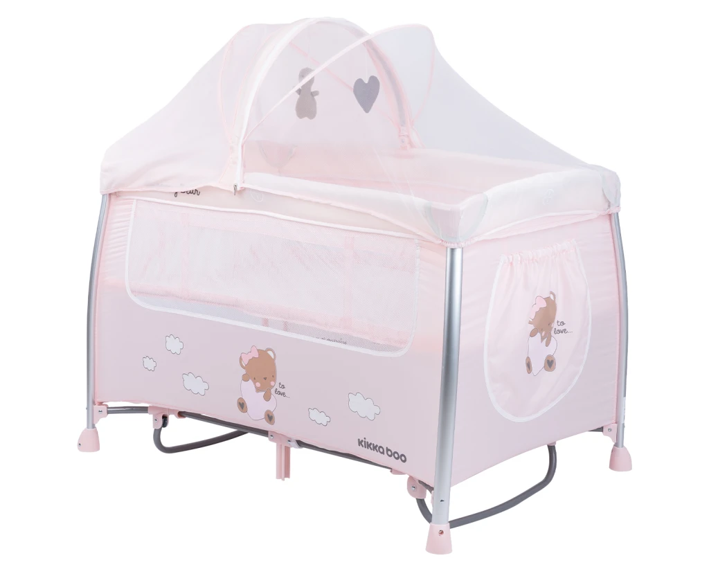 KIKKA BOO VIKEND KREVETIĆ 2 NIVOA,DREAMY BEAR PINK