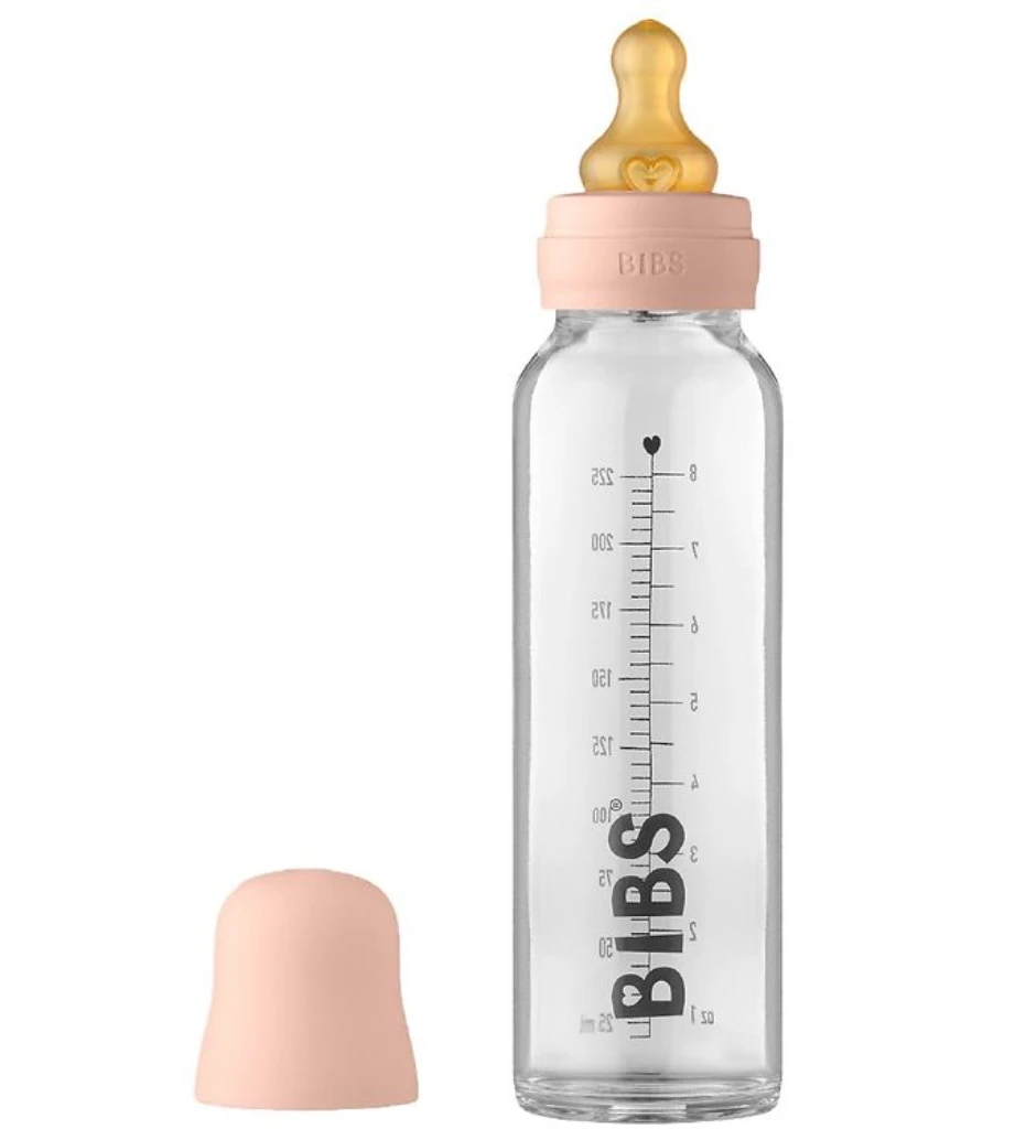 BIBS STAKLENA BOCA KOMPLETAN SET LATEX 225ML,BLUSH
