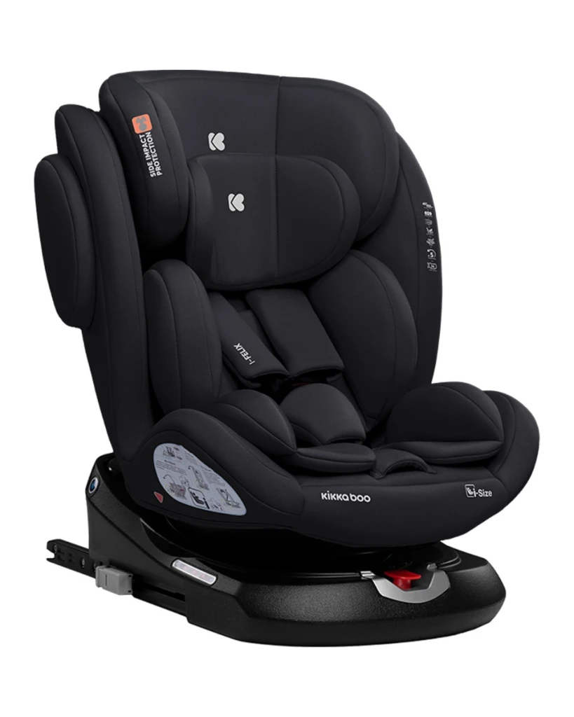 KIKKA BOO AUTOSJEDALICA I-FELIX I-SIZE BLACK,40-150CM