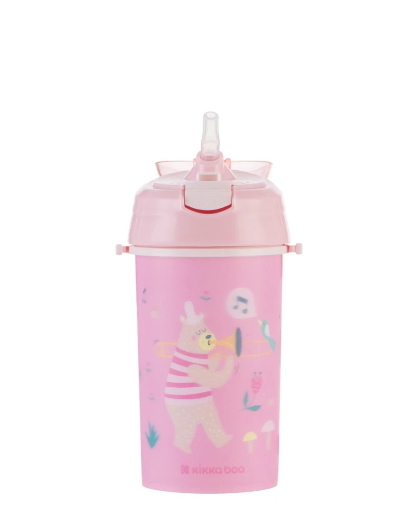KIKKA BOO ŠALICA SA SIL.SLAMKOM I REMENOM 450ML,MUSIC FEST P