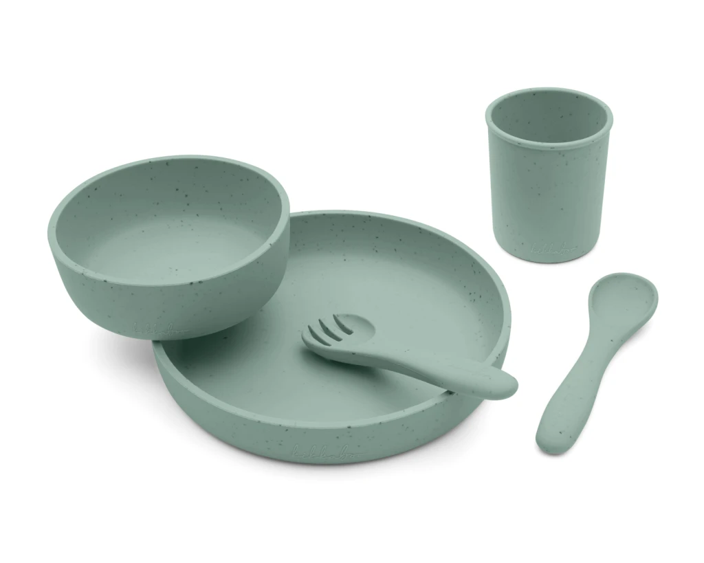 KIKKA BOO SET ZA HRANJENJE PLATINUM 5KOM,SILIKONSKI SAGE